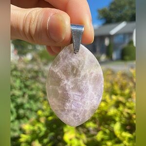 Amethyst Oval Pendant Necklace